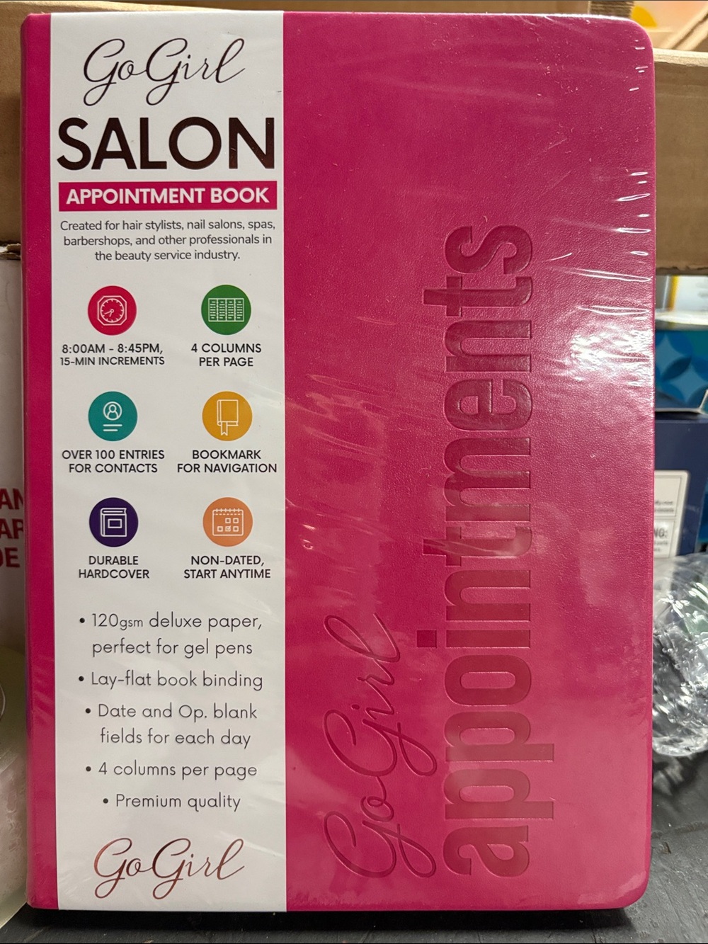 GoGirl Salon Appointment Book - Hot Pink